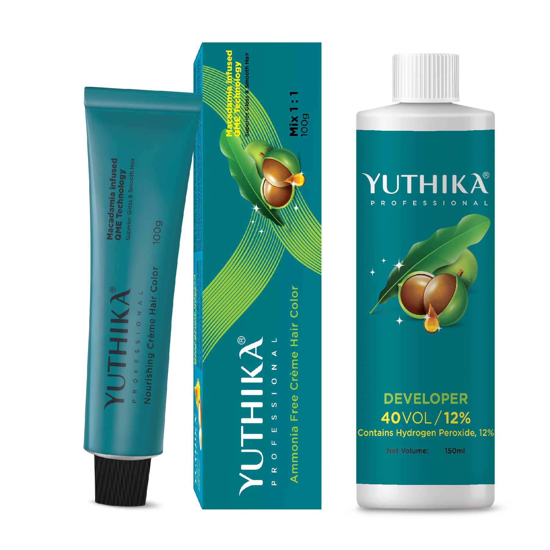 Yuthika Professional Creme Hair Color and Developer Combo Pack, 10.0 Lightest Blonde Hair Colour 100 g with Hair Color Developer 40 Volume (12%) 150 ml-picture-41