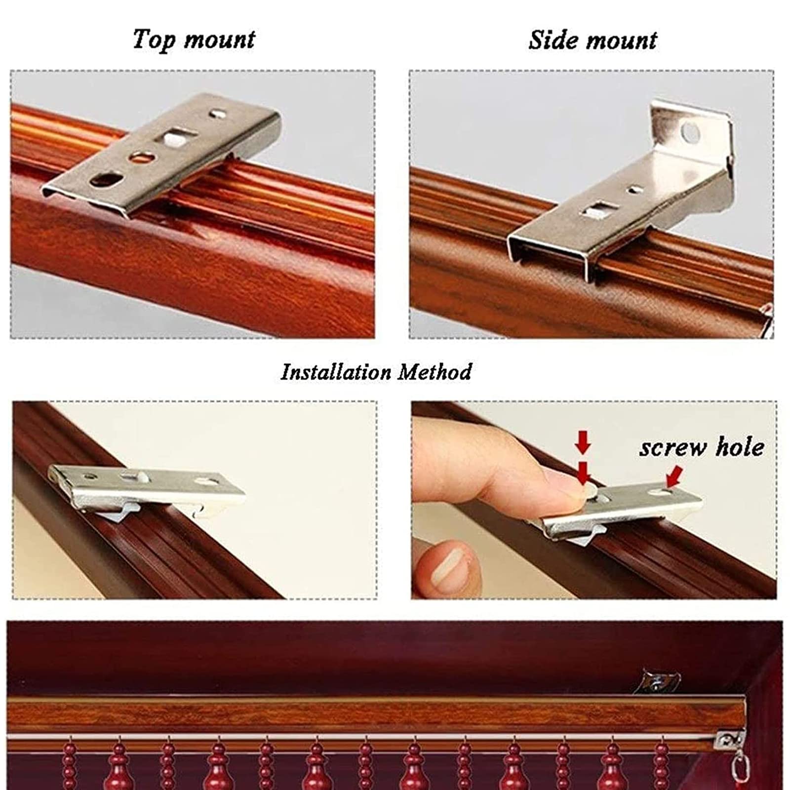 Lot de 80 rideaux décoratifs en perles de bambou pour portes, fenêtres et couloirs, 80 x 150 cm