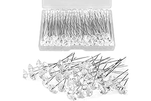 100 Diamond Head Pins for Bouquets Bridal Corsage Jewelry Craft Floral Supplies