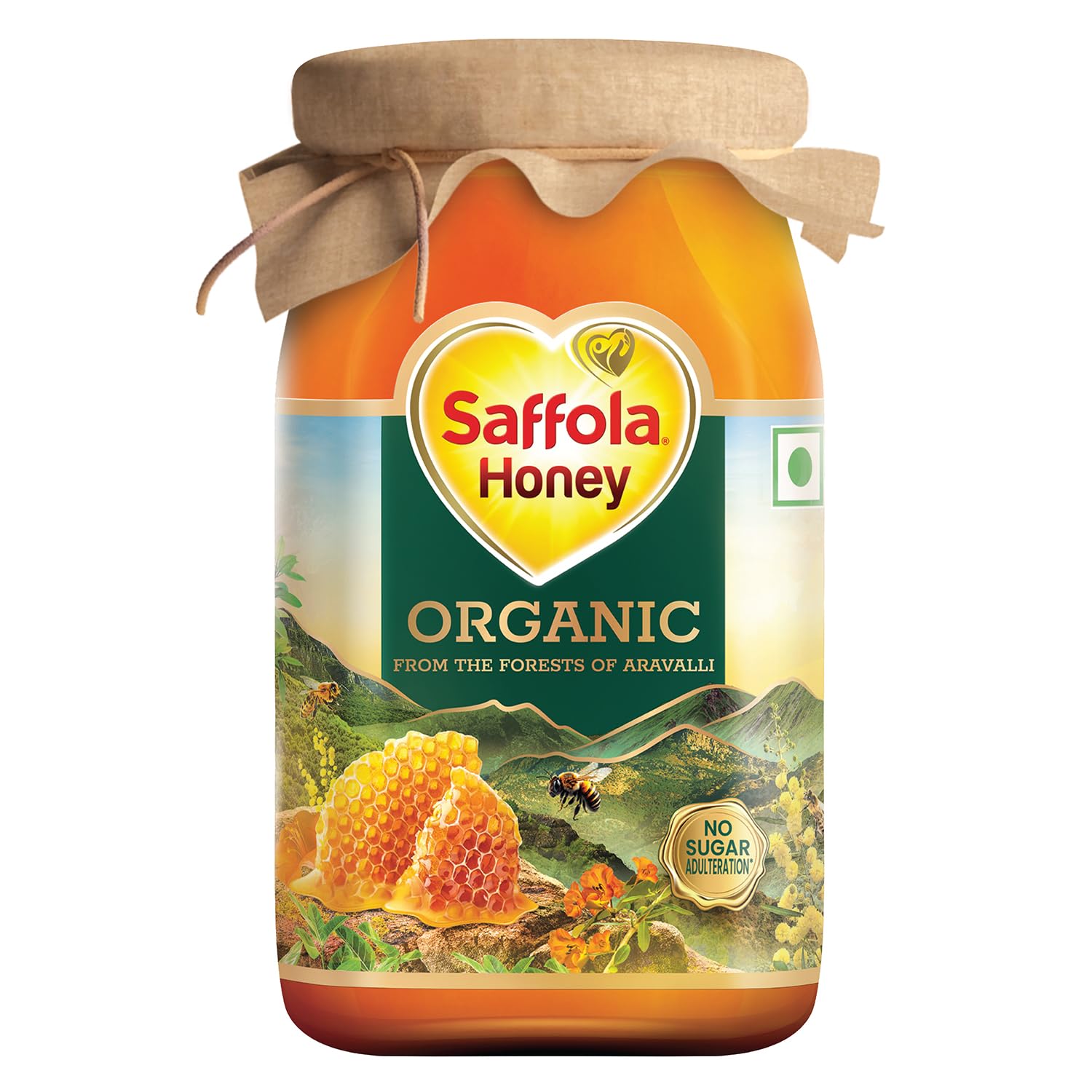 Saffola Wild Forest Organic Honey -500g -NMR Tested, 100% Pure Wild Fo
