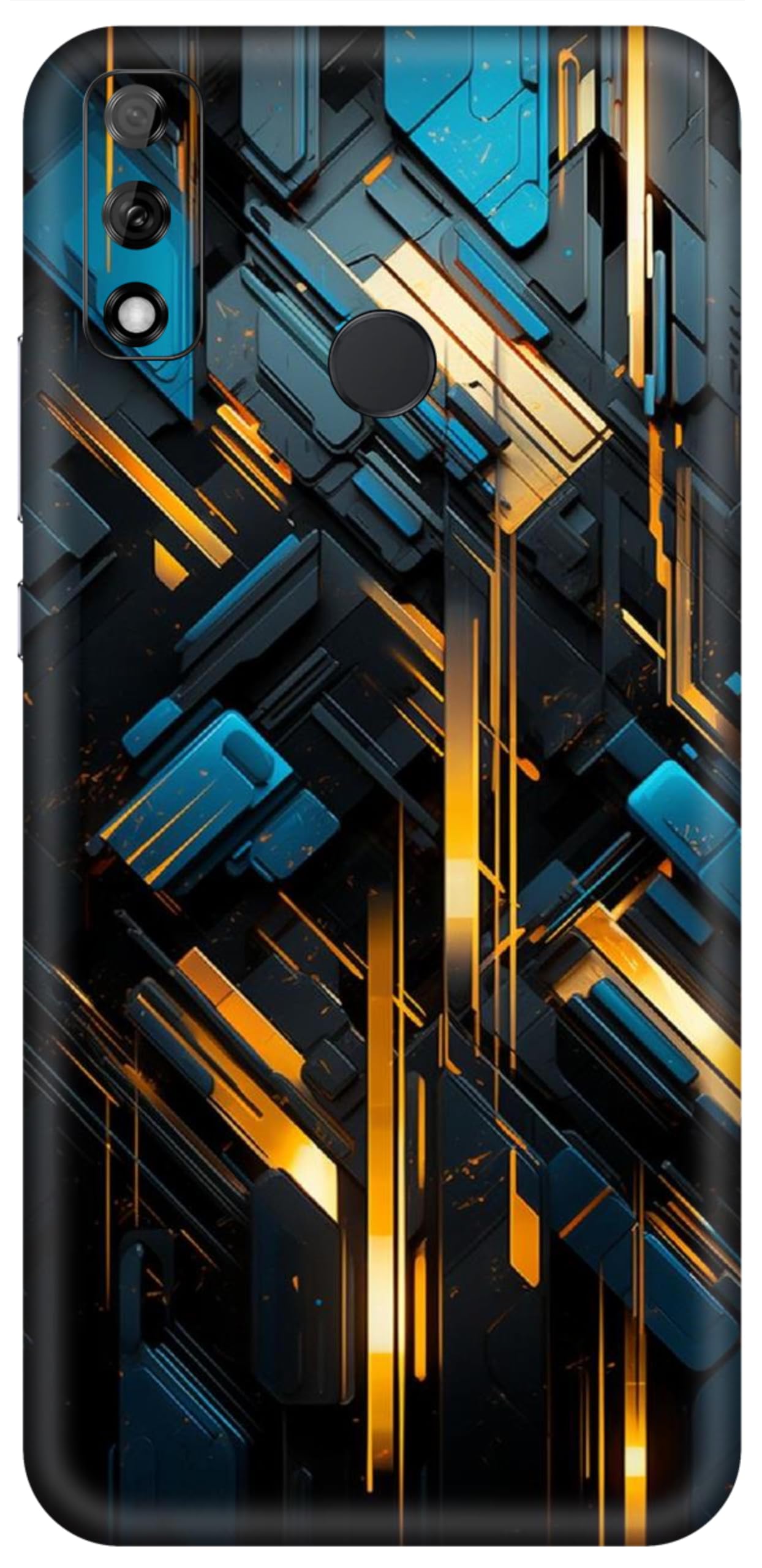 premium printed mobile back skin sticker compatible for huawei y8s with easy and self installation kit