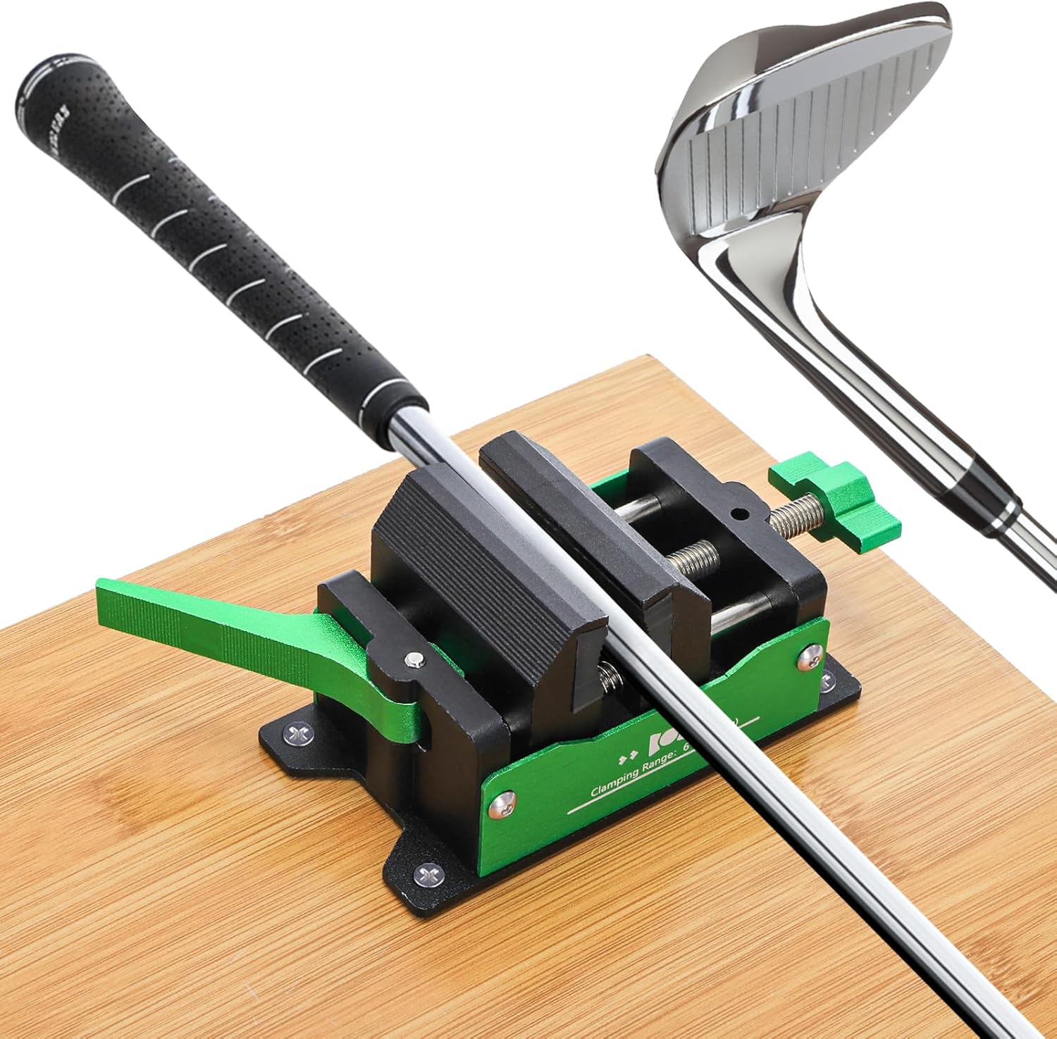 Nicunom Golf Club Regripping Pro Kit, Aluminum Club Vise Clamp Quick Release Golf Shaft Clamp Grip Vice Golf Grip Removal Tool for Home or Workshop