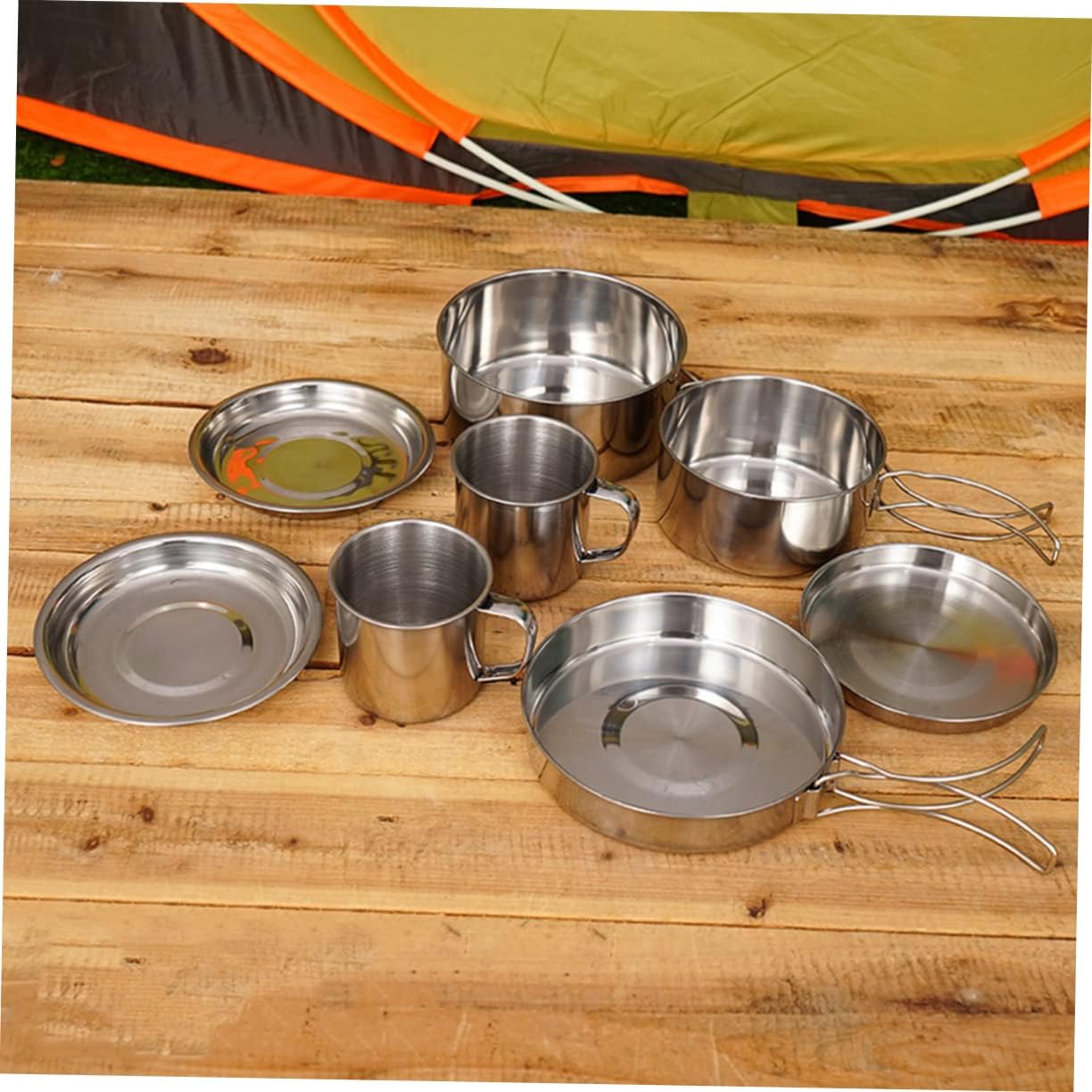1Set Camping Cookware Multi Function Pot Kit Portable Outdoor Cooking for Travel Hiking Picnics and Camping Capacity