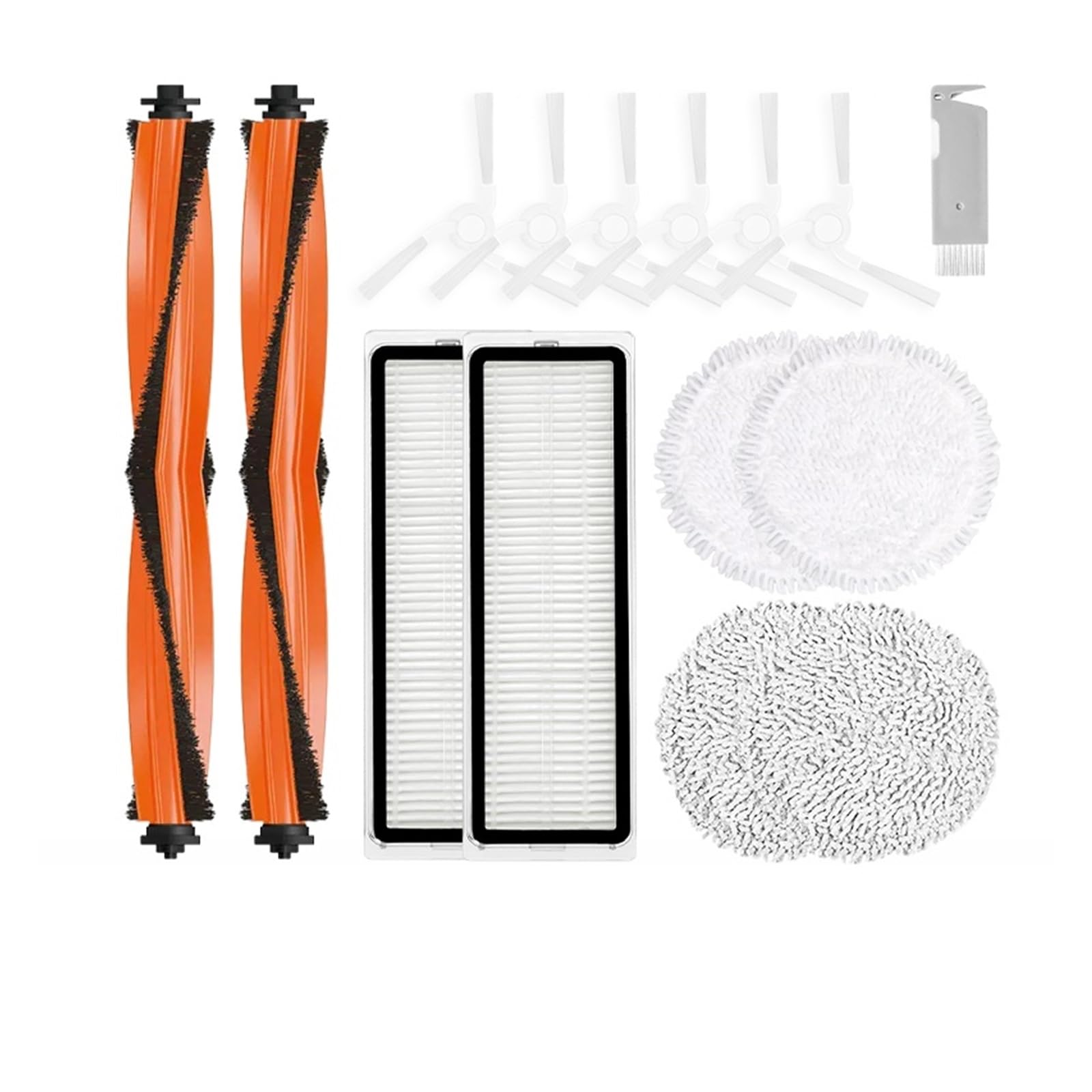 Jicior for Self-Cleaning Robot Vacuum Mop Pro STYTJ06ZHM Spare Parts Hepa Filter Main Side Brush Mop Cloth Accessories(Set 2)