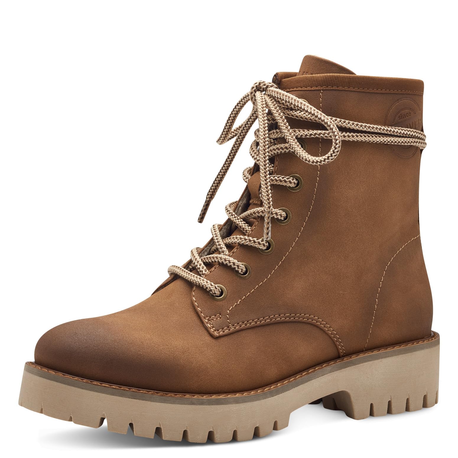 s.Oliver Women's Lace Boot Flat 5-25213-41 Ankle, Cognac, 4.5 UK