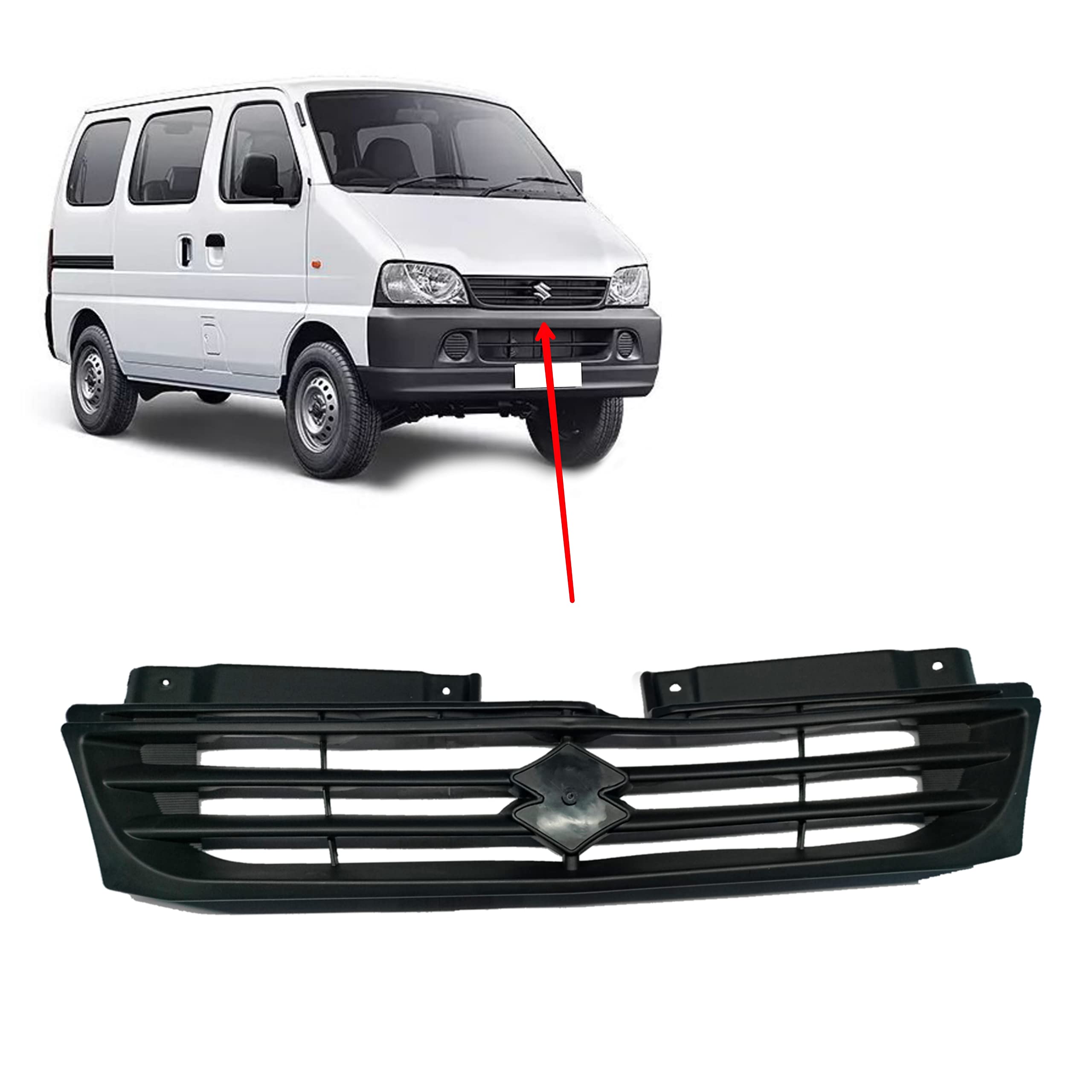 Autoworld max Maruti eeco Grill Eeco Front Original Black Grill (COMPANY ACCURATE)