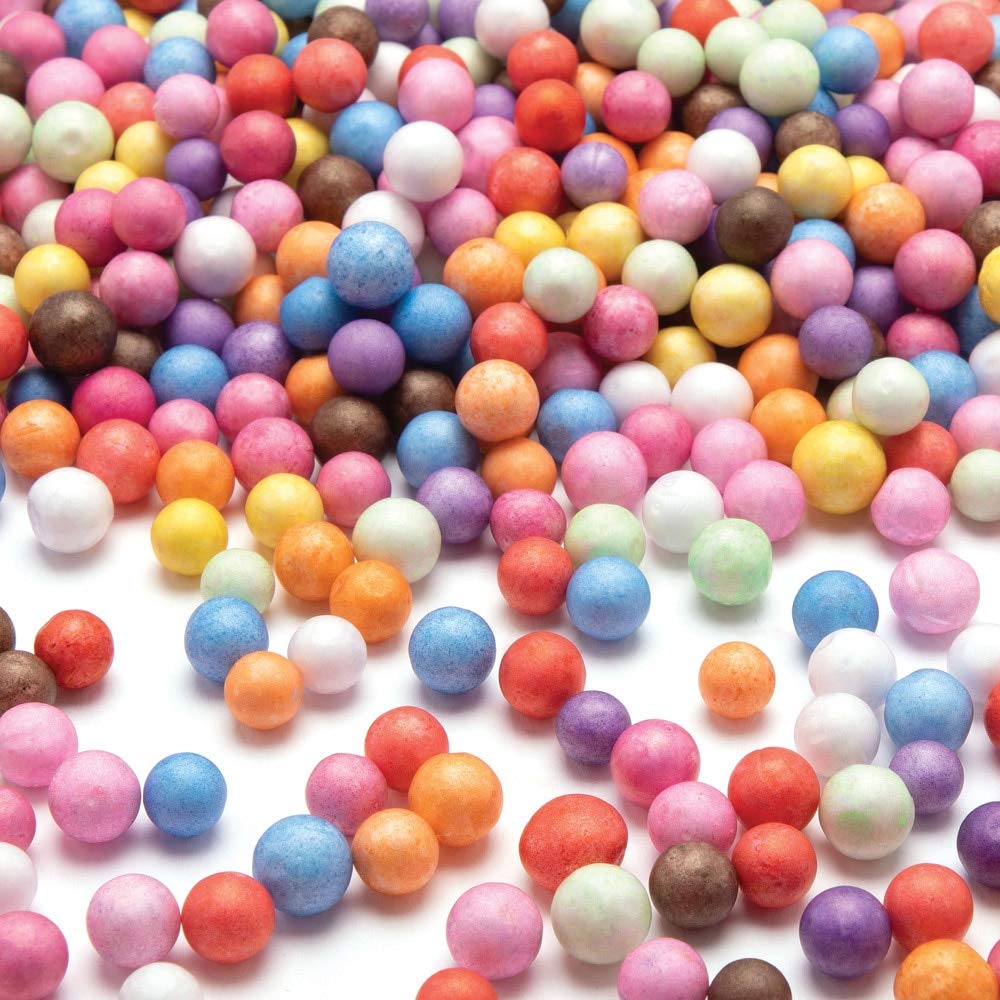 Baker Ross AT767 Mini Rainbow Colours Polystyrene Balls - Pack of 30g, For Kids Arts and Crafts Projects
