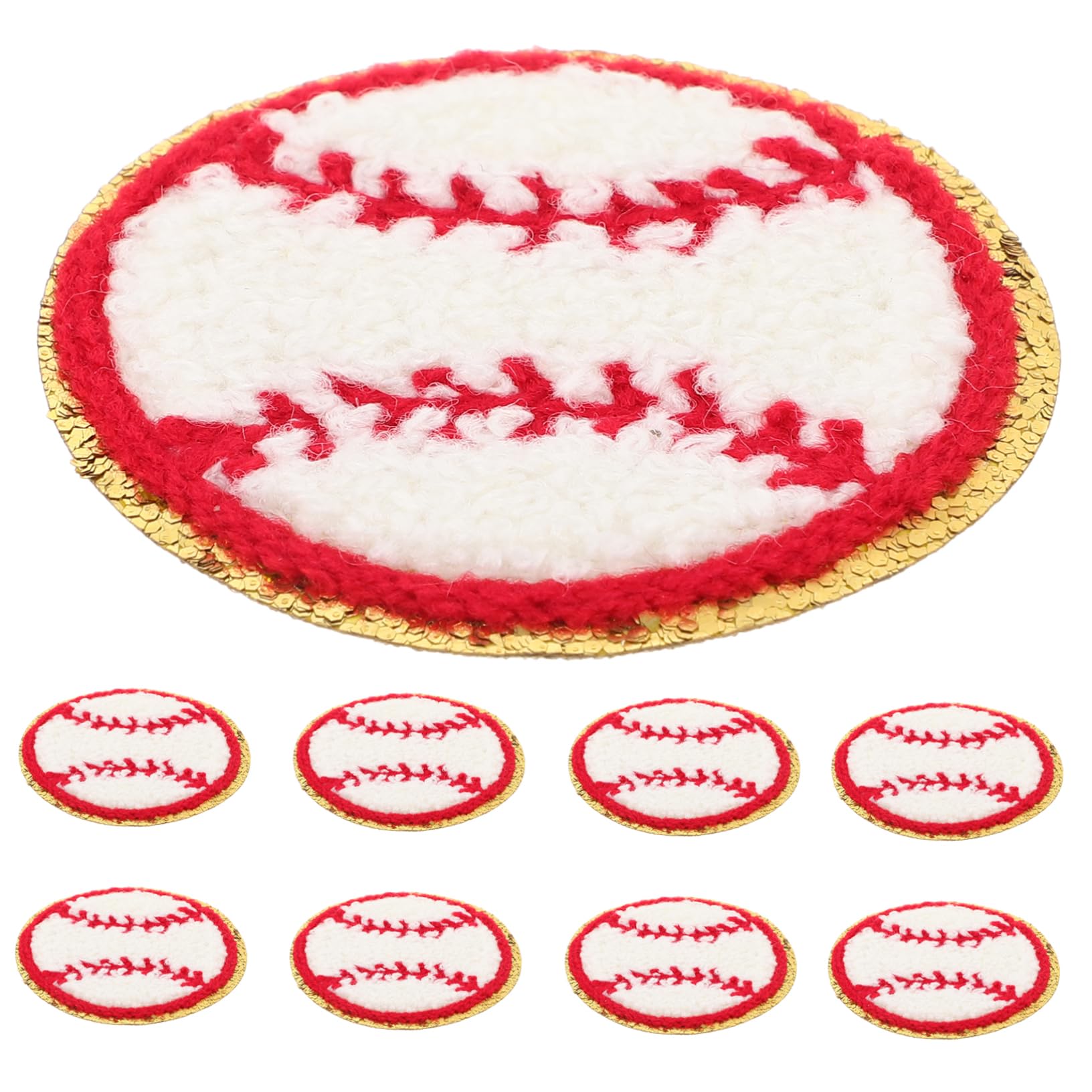 GALPADA 60piezas Parches Decorativos De Béisbol Parches Reemplazables Para Ropa Resistentes Para Chaquetas y Gorras Para Manualidades y Reparaciones