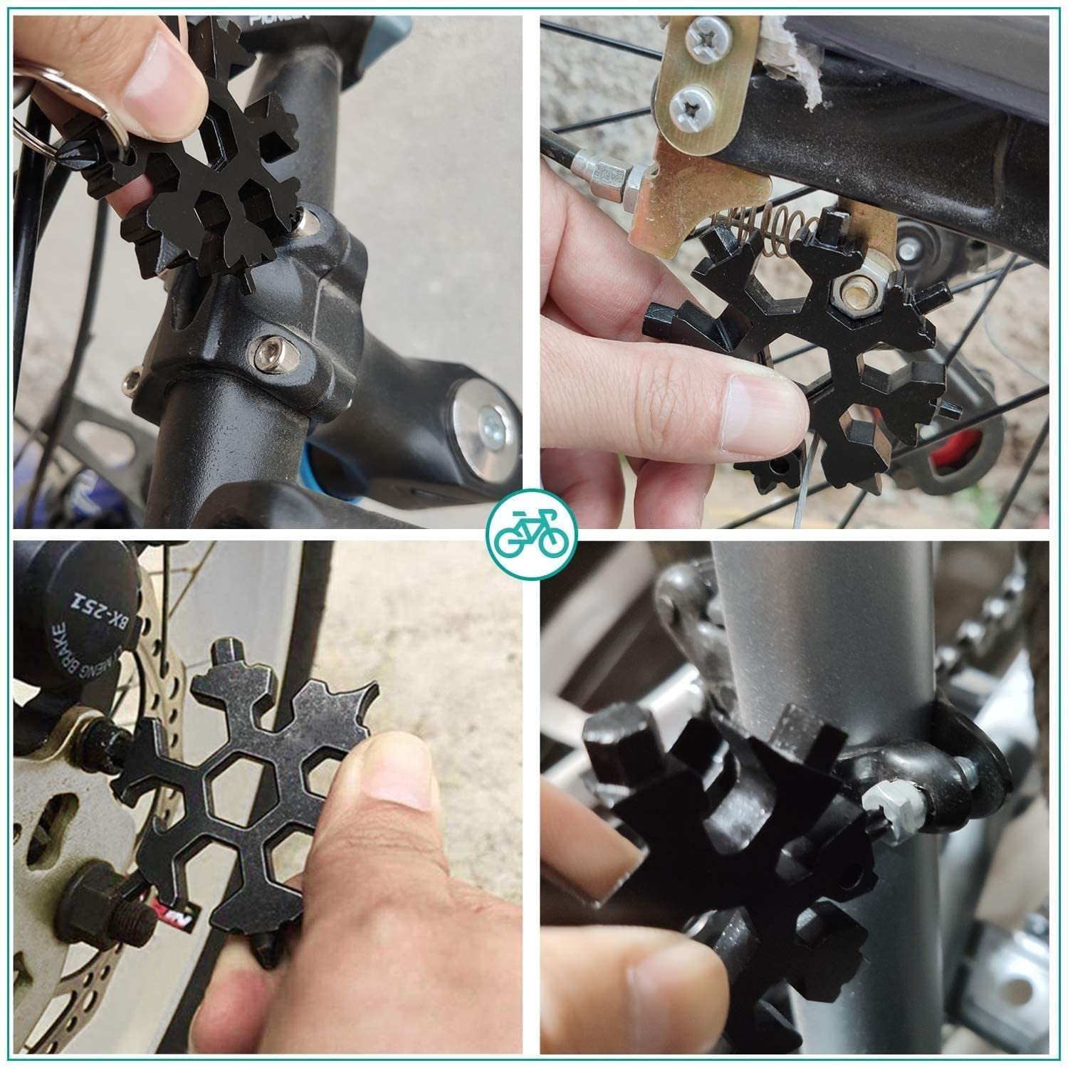 Regalo per uomini papà, 18 in 1 fiocco di neve Multi Tool