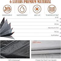 Vista 3 de Funda impermeable para coche reemplazable para BMW X3/X3 M 2011-2024 2025, 210T de 6 capas con forro interior de algodón, protector a medida