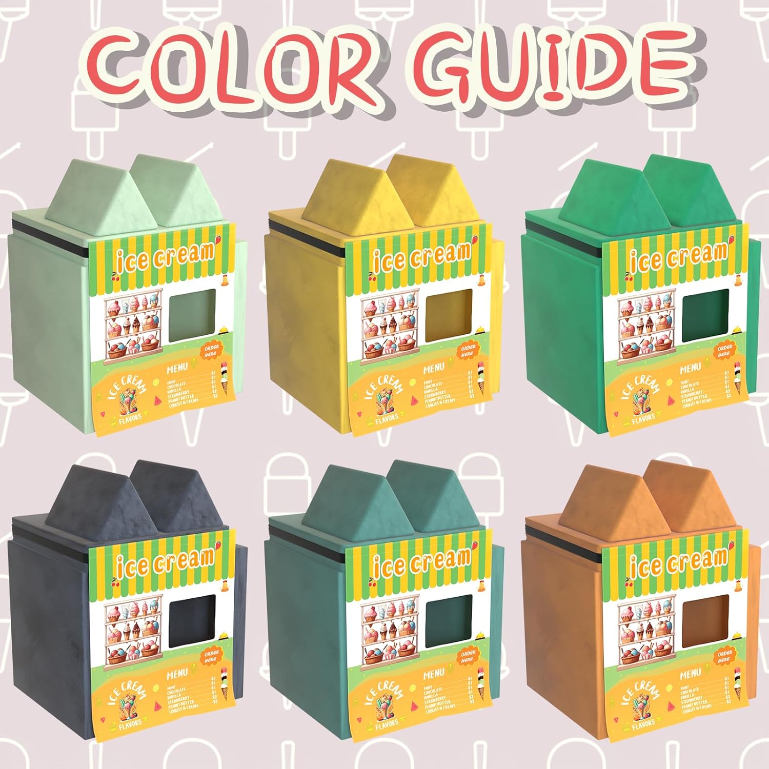 Play Panel for Kids Play Couch Foam Sofa Childrens Home Play Modular Couch (Sofa not Included) - Ice Cream Store image 6 of 6 B0D7P6FWNC