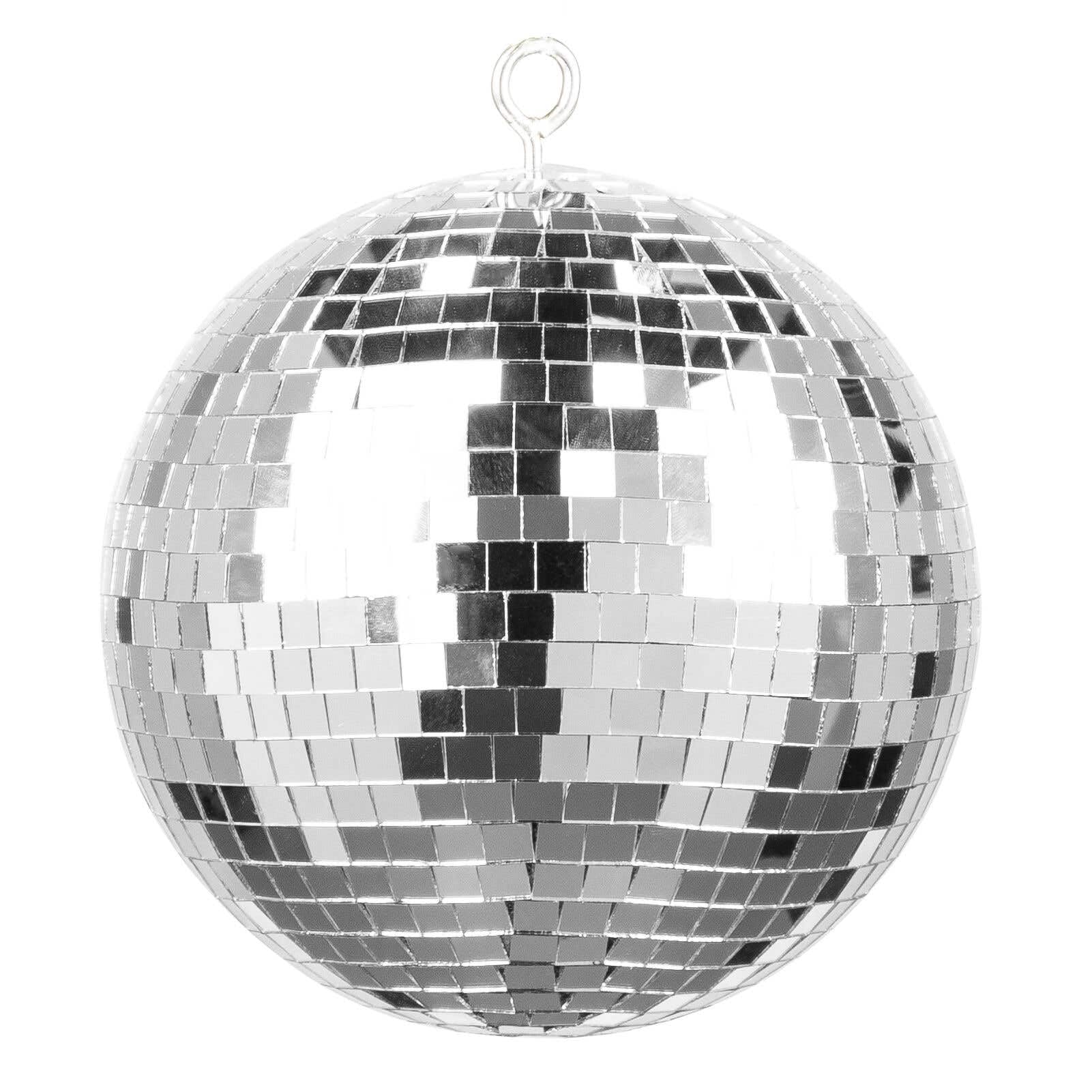 BeamZ Bola de espejos 20 CM con motor, Bola de discoteca giratoria, Luz Discoteca, Motor eléctrico 230V, Esfera de PVC, Bola discoteca de espejos, luces discoteca profesional, Disco Ball