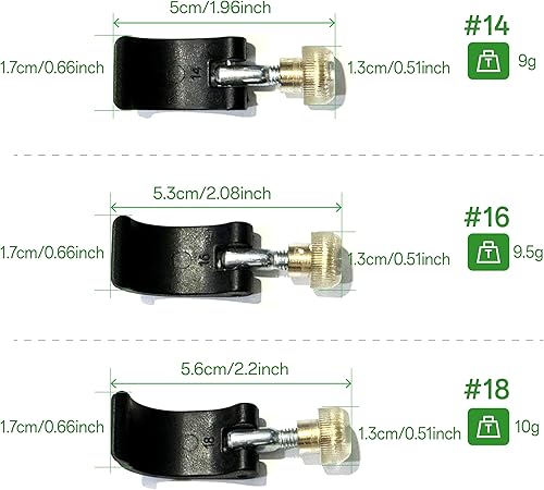 Miniatura 5 de Abrazadera de poste ultraligera con tornillos de tuerca y herramienta de instalación para bastones de trekking, paquete de 6 cierres externos para