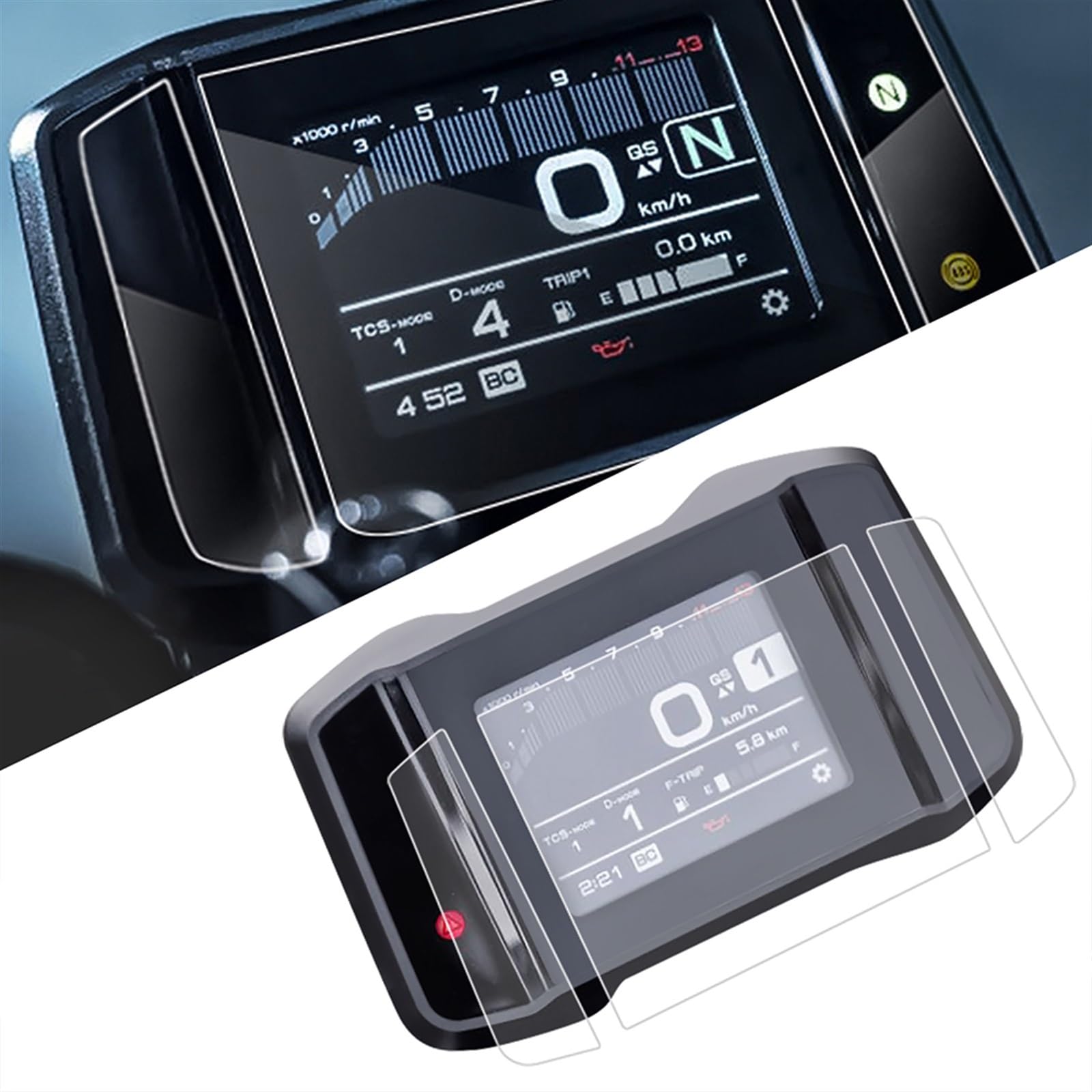 Motorrad Zubehör Instrument Dashboard Tacho Schutz Film Bildschirm Für Y&amaha MT-09 MT09 MT 09 SP 2021 2022 FZ-09 Zubehör (Color : 2pcs)