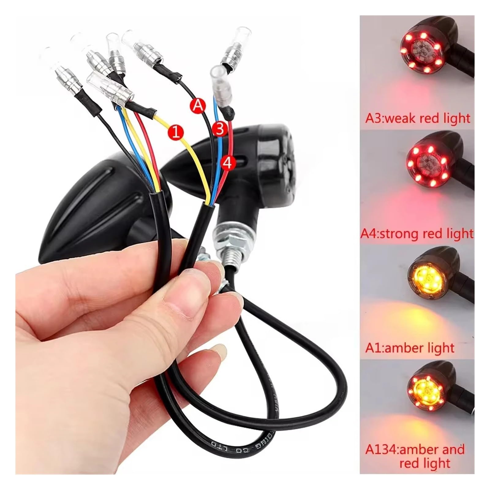 Indicatore LED Per Luci Flash Universali Moto 1 Paio Indicatoris Motos