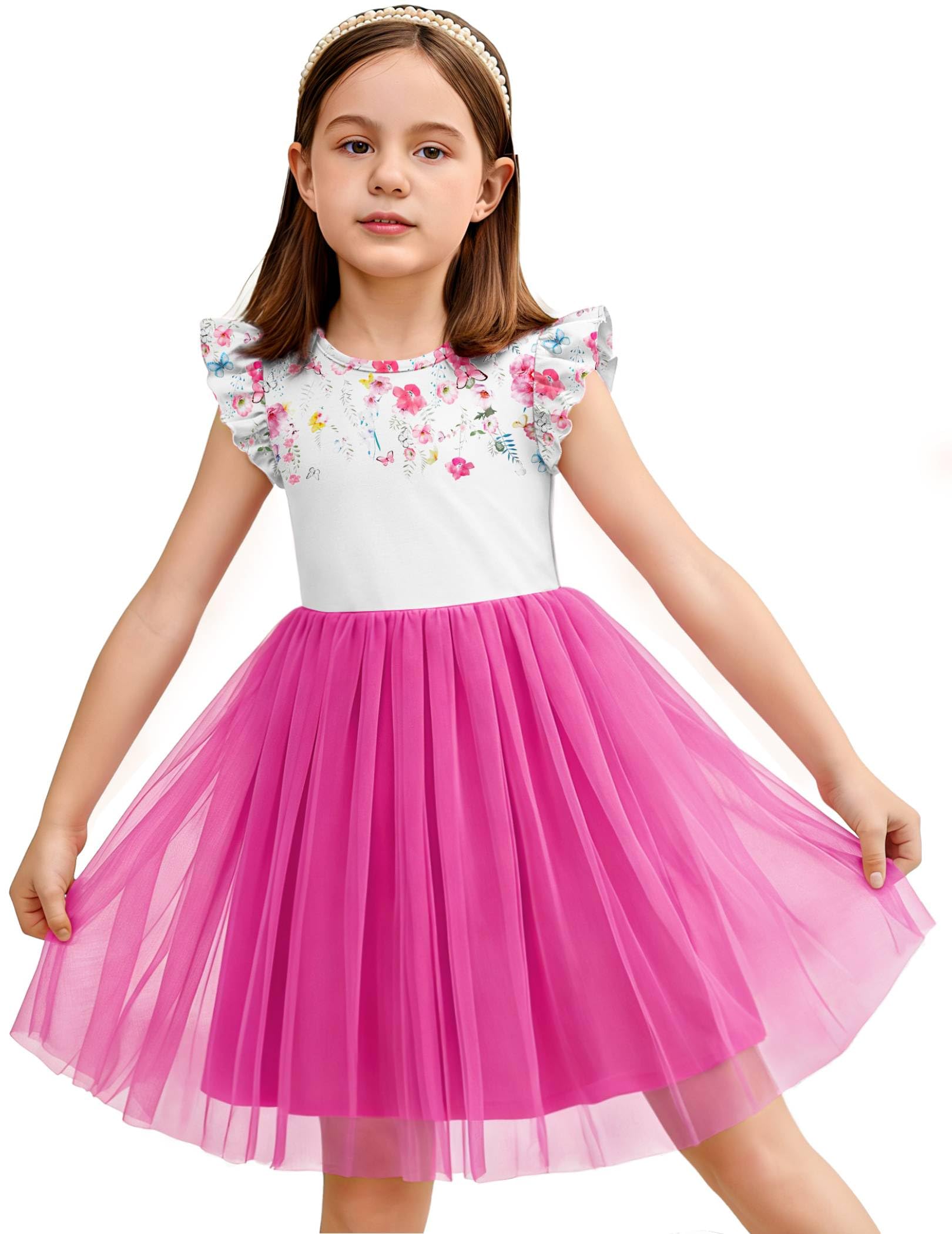 Arshiner Toddler Tutu Dress Girls Summer Dresses Ruffle Tulle Sundress