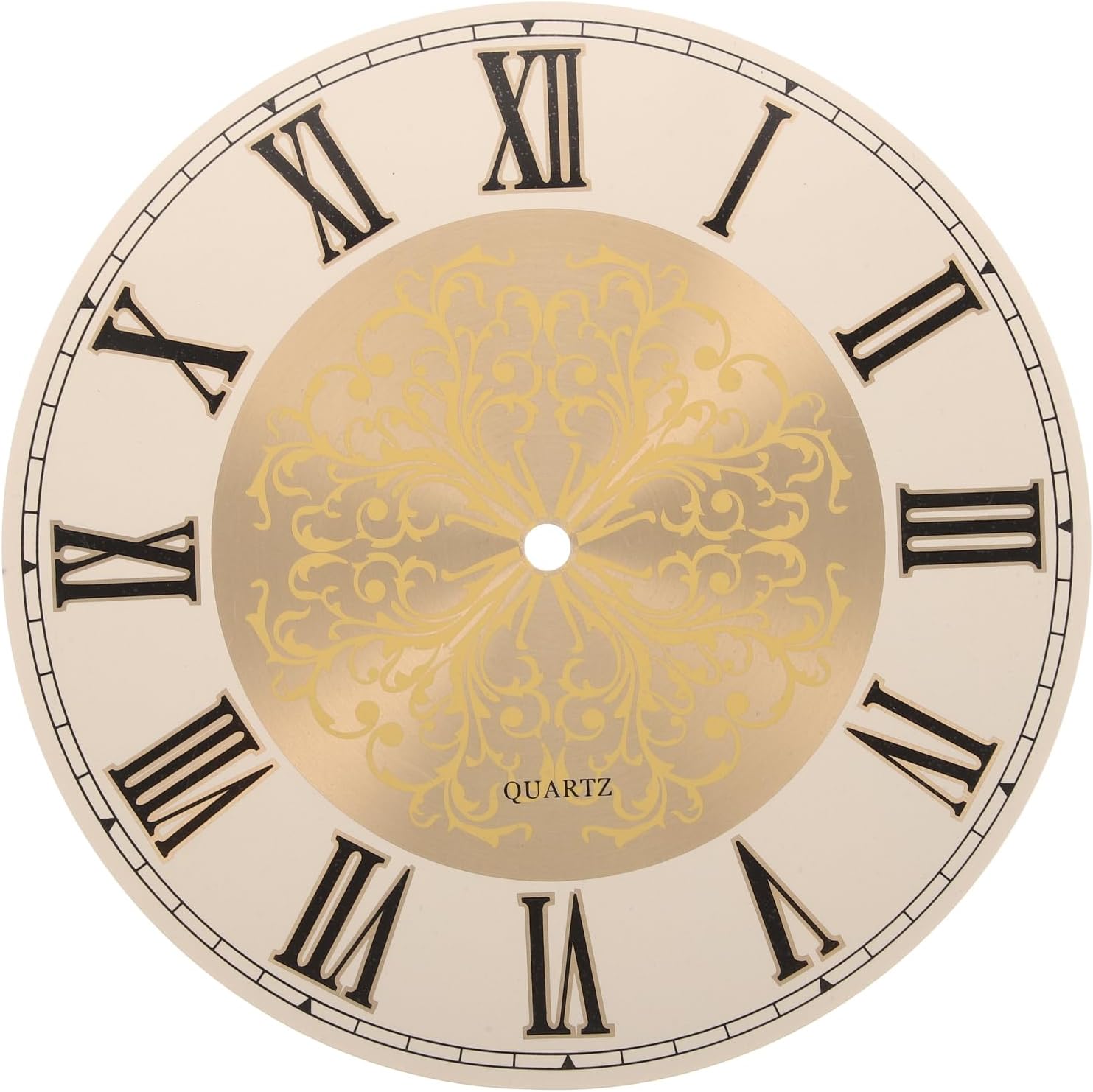 Cabilock Vintage European Style Iron Wall Clock Dial, Quartz Movement, DIY Clock Kit, 9.64 Inch Round Metal Face for Crafts and Home Decor