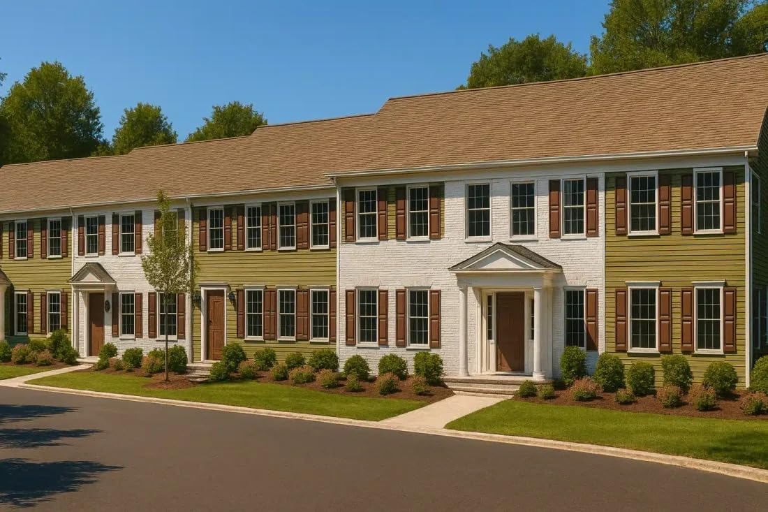 12-2220-4 7-UNIT TOWNHOUSE PLAN - Modern Townhouse Floor Plan - Detailed Architecture Designs