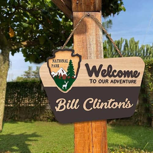 Miniatura 3 de Letrero de bienvenida personalizado del servicio del parque nacional, letrero de bienvenida personalizado para el parque nacional, letrero de