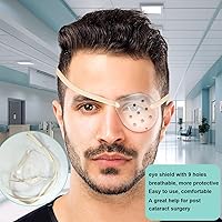 Vista 7 de 2 protectores de ojos transparentes para cirugía de cataratas, parche protector de ojos con ventilación dura con banda elástica extendida, protector