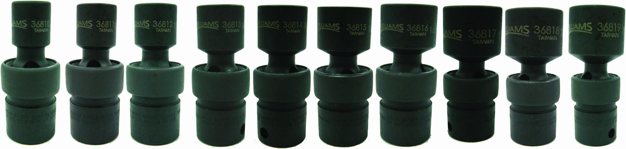 36910 10-Piece 3/8-Inch Drive Metric Universal 6 Point Impact Socket Set