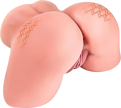 Muñeca sexual vibratoria de tamaño real realista con bolsillo en el trasero, masturbadores masculinos con 10 modos de vibración y gemido, torso
