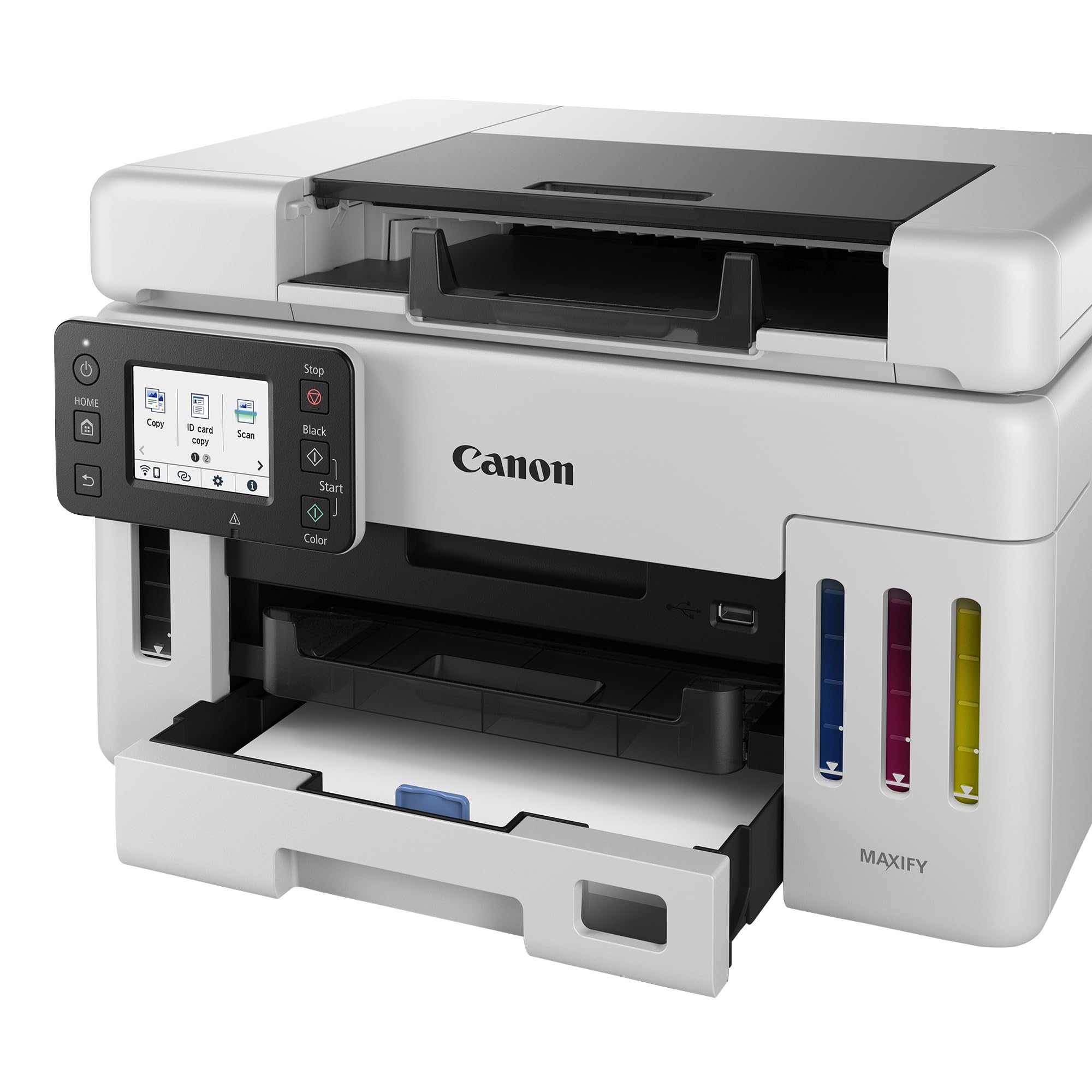 Canon Stampante WiFi per Casa e Ufficio MAXIFY GX6550 - Stampante Multifunzione MegaTank con Scanner e Fotocopiatrice per Casa | Connettività WiFi ed Ethernet