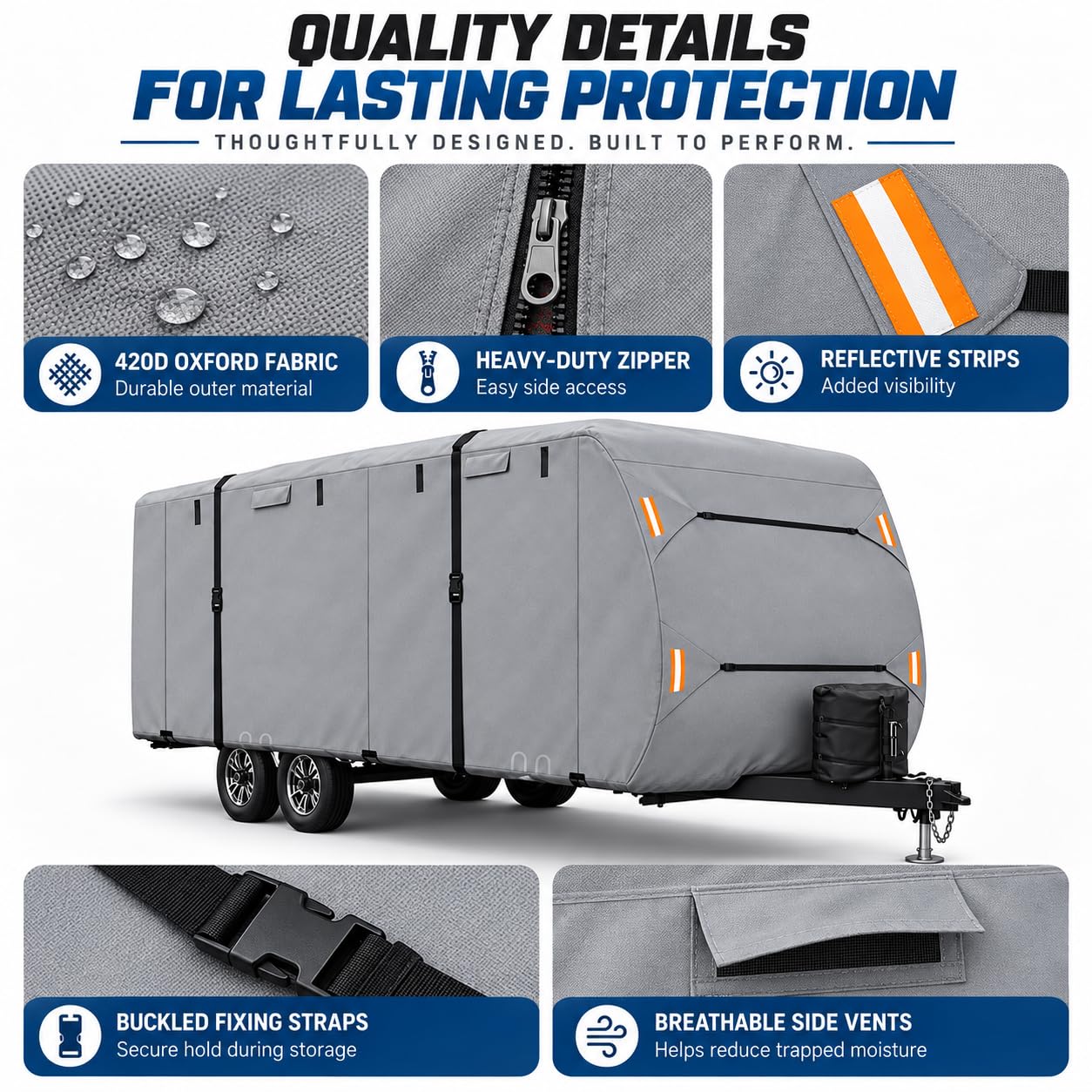 Wohnwagen Abdeckung für Outdoors RV Back Country Series 21BD 2026
