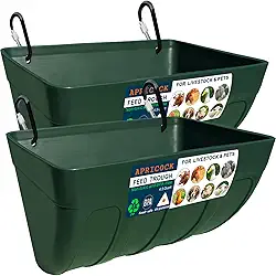 Alimentador de frango, alimentador de cabra - pacote com 2, 5,5 litros, para cabras, galinhas, pato, ovelha, cães, leitões, veados, gansos, perus, suprimentos de cabra (produto de patente de