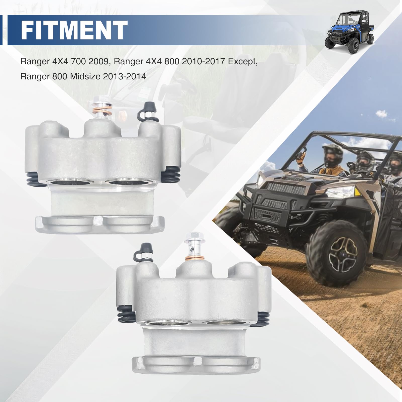 Mabutingti Étrier De Frein Arrière Gauche Et Droit Compatible Polaris RZR Ranger Avec Plaquettes