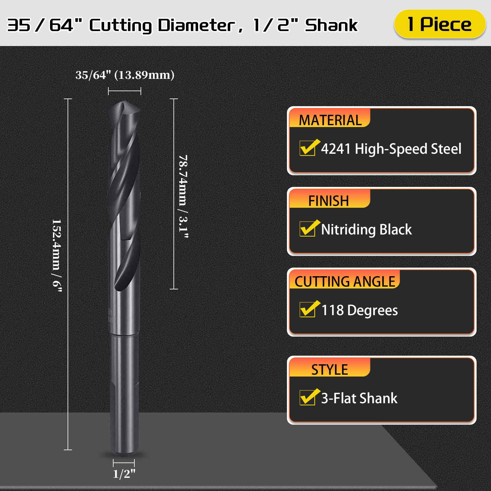 CoCud Drill Bit, 35/64" Cutting Diameter (13.89mm) - Image 2