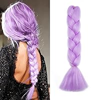 Vista 21 de Benehair 1 paquete de 1 paquete de extensiones de cabello trenzado de 24 pulgadas, extensiones de cabello sintético de alta temperatura, extensiones