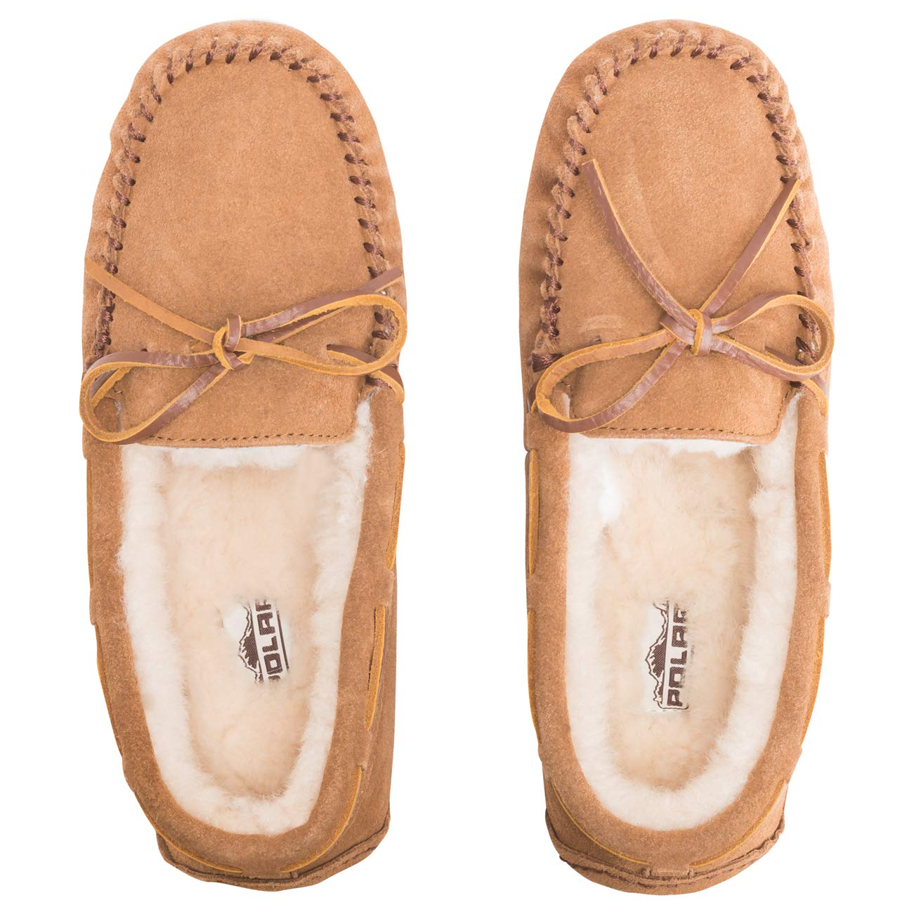 Polar Womens Moccasins Real Suede Australian Loafers Slippers - 5 - TAN38 YC0225