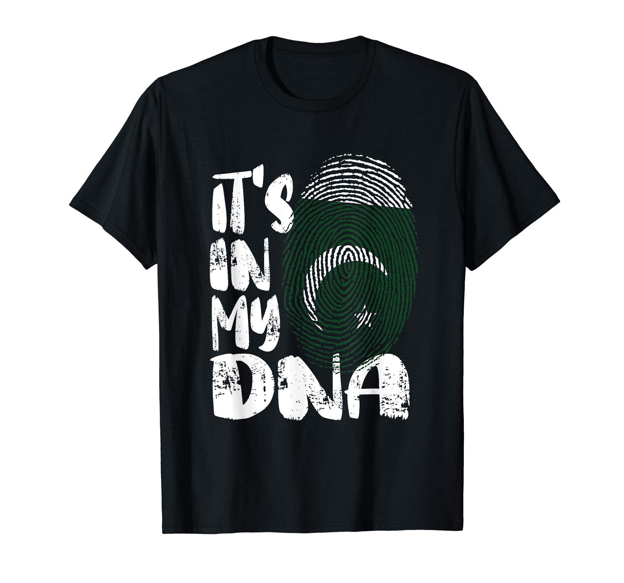 Pakistan Flag It's in My Dna Pakistani Fingerprint Flag T-Shirt