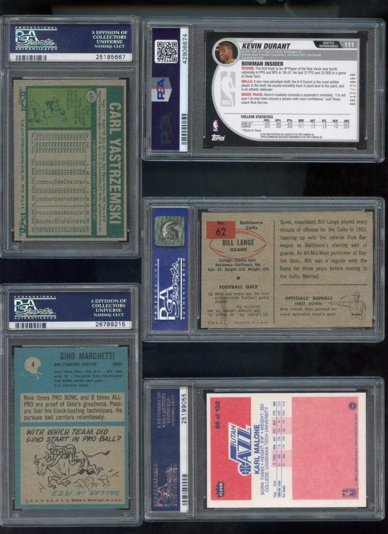 1954 Bowman #62 Bill Lange Baltimore Colts NM-MT PSA 8 Graded Football Card NFL