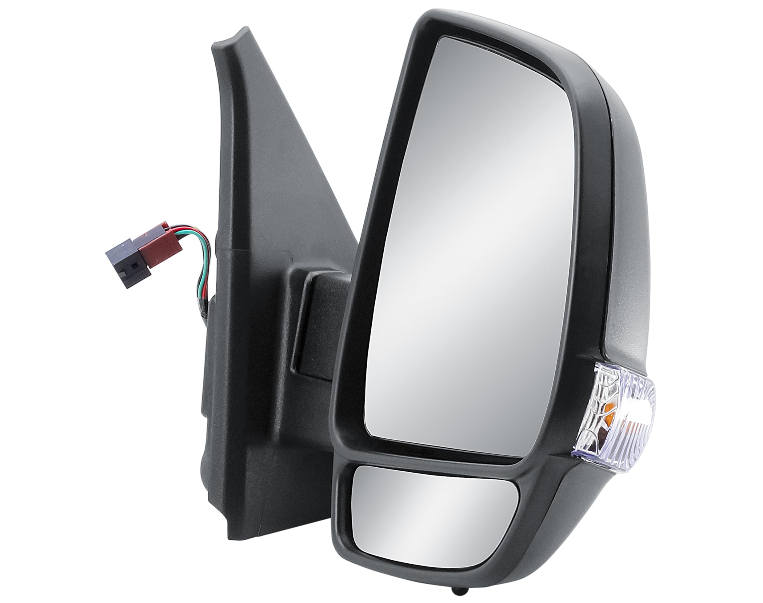 Specchietto Retrovisore Elettrico e Riscaldabile con Indicatore di Direzione Lato Passeggero Anteriore con Retroparte Testurizzata e Trattata Per Fiat Doblò 2010-2023 e Opel Combo 2010-2019