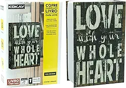 Kokay Livro fake Cofre de Aço Camuflado com Chave Love 056-0049