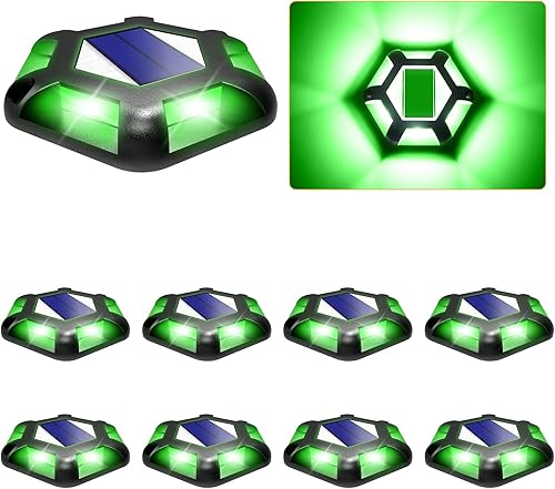 Luces solares verdes para muelle de entrada, 8 paquetes de luces impermeables de 1200 mAh LED de aluminio para exteriores, advertencia de disponible en Yaxa Peru