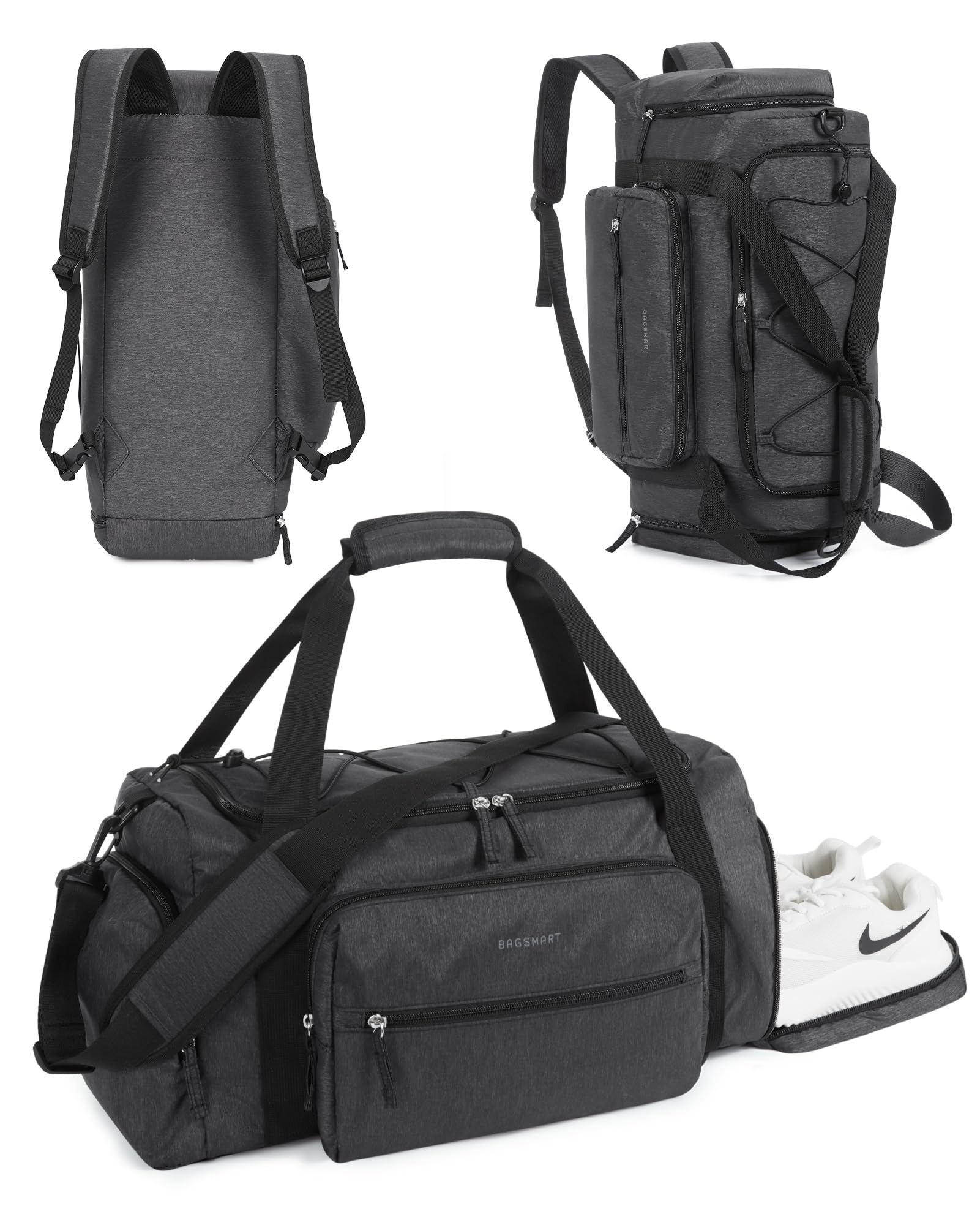 4-IN-1 Gym Bag for Women Men, TSA Duffle Bag for Travel