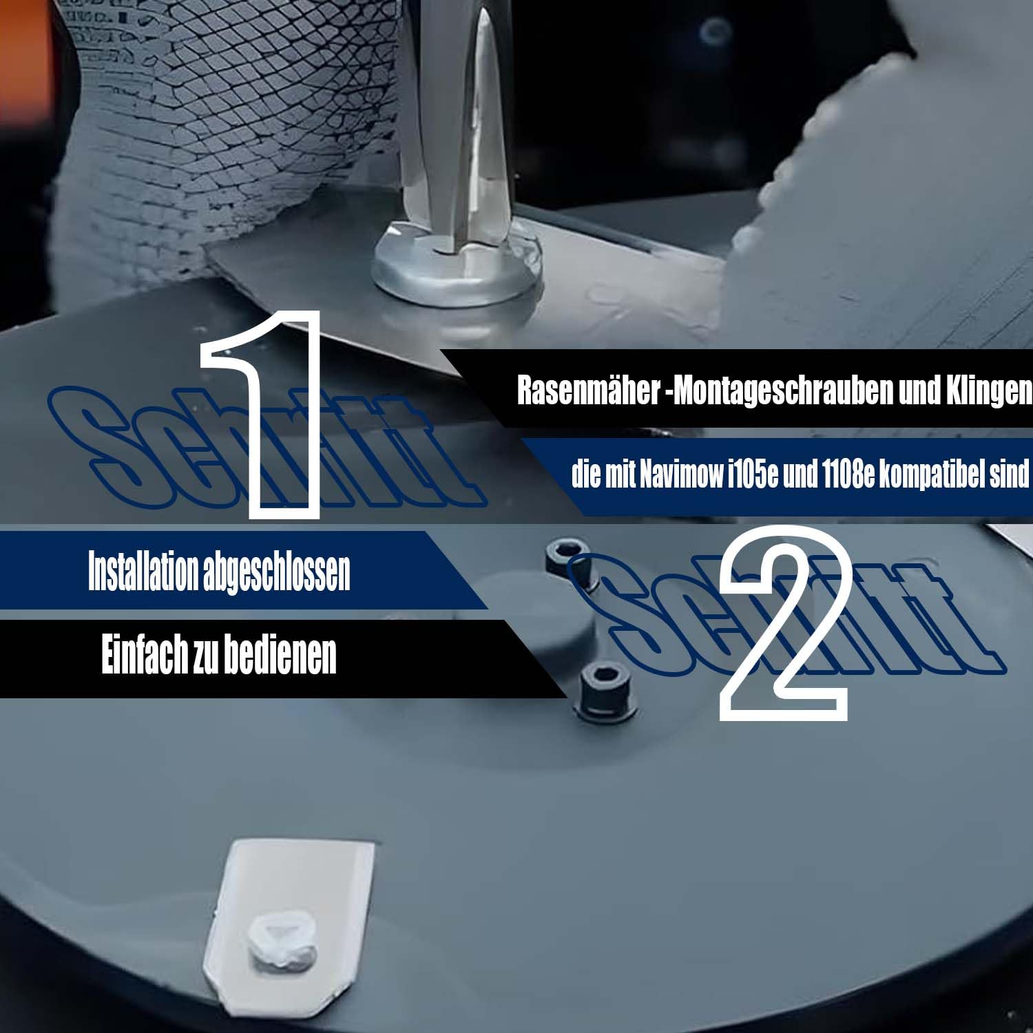 Set di 30 lame di ricambio, compatibili con Navimow I105e e Navimow I108e,include 30 viti con puntini,Lame di ricambio in acciaio inossidabile, accessorio per robot rasaerba(argento)