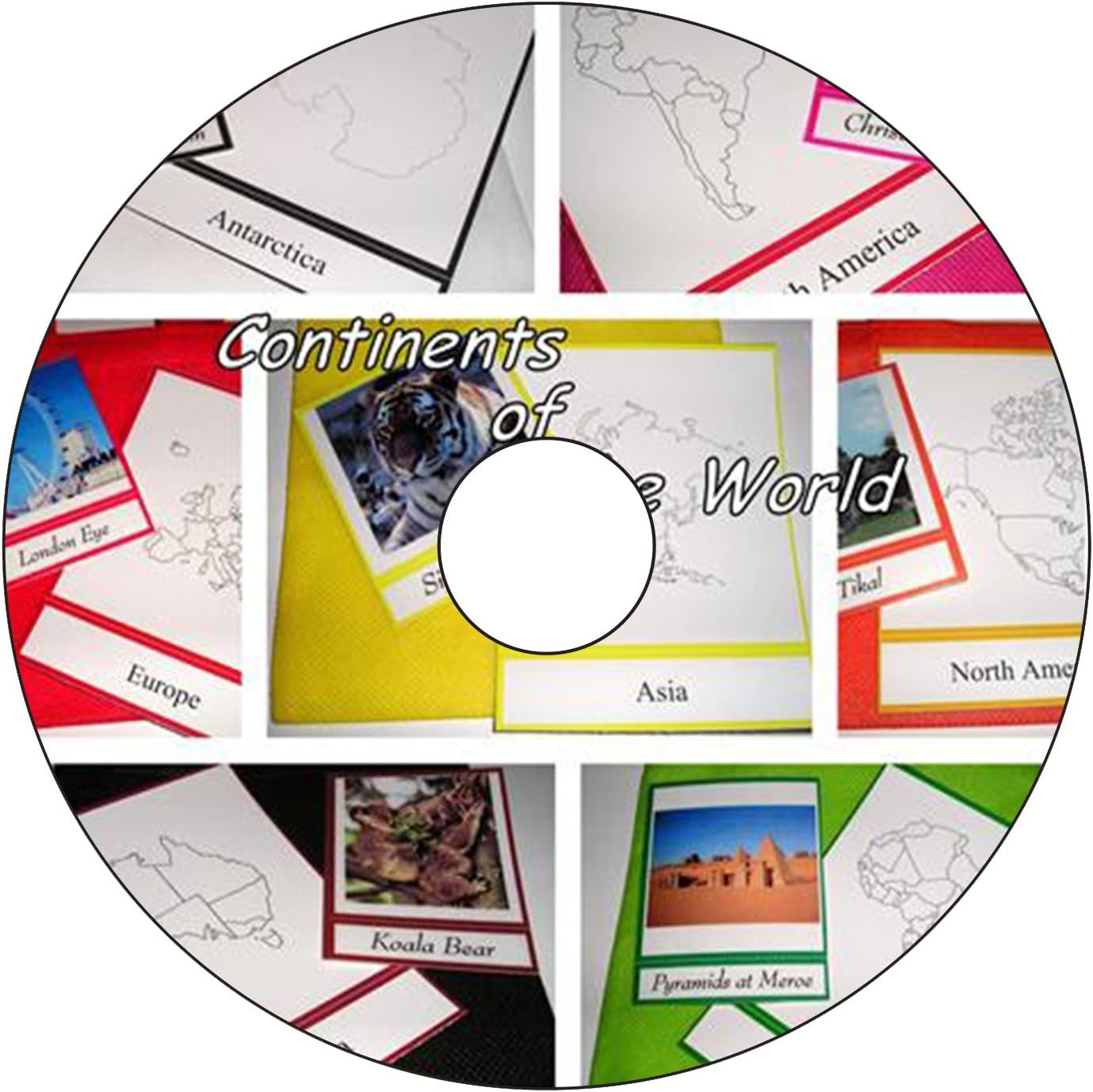 Montessori World Continents CD - Social Studies Culture Geography Box Materials Teaching Resources Curriculum