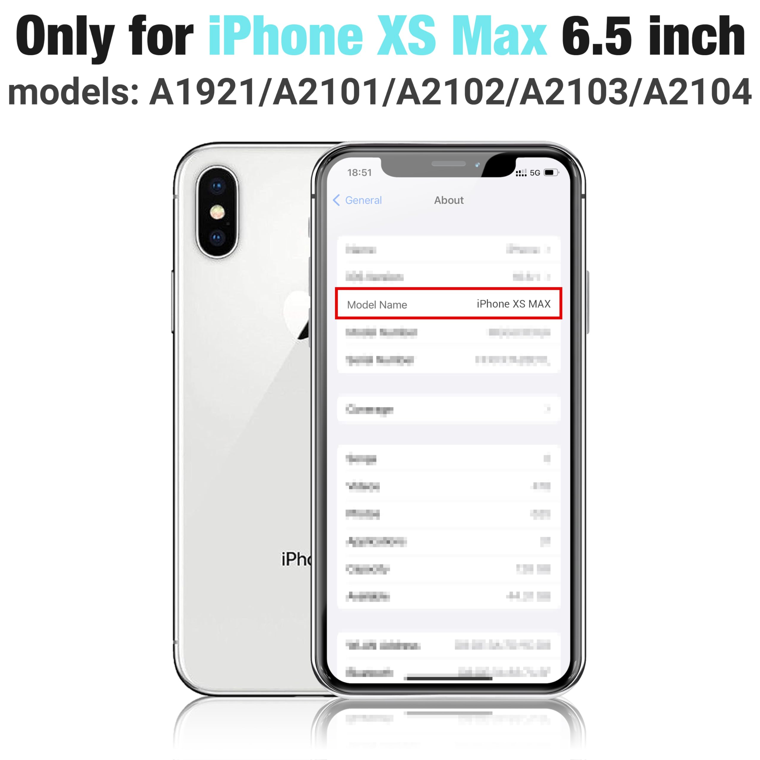 GOLDWANGWANG Display per iPhone XS Max Schermo, 3D Touch Screen LCD Digitizer Parti di Ricambio con Strumenti di Riparazione e Protezione Schermo (6,5 Pollici)
