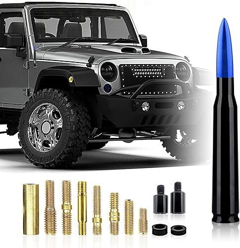 Miniatura 1 de ZKFAR 1 mástil de antena impermeable de 5.4 pulgadas, antena de bala para automóvil, para GM Chevy Silverado 1500 2500 3500 HD Avalanche GMC Sierra