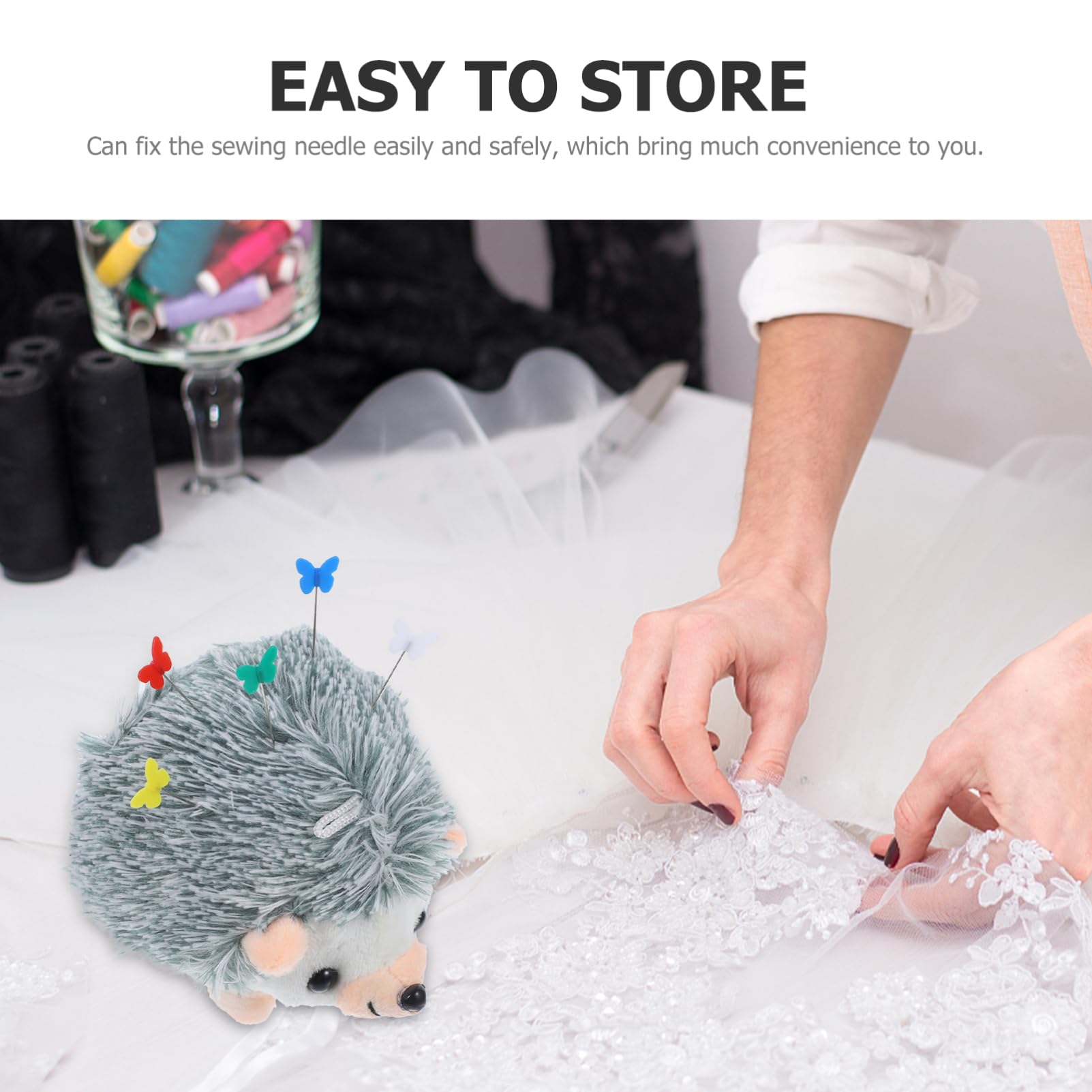 STOBOK 5 Sätze Igel-nadeltasche Nadelkissen Zum Nähen Niedlich Pin-Organizer Entzückendes Nadelkissen Stickerei-nadelkissen Nähnadeln DIY Nadelkissen Handgelenkkissen Zum Nähen Plüsch