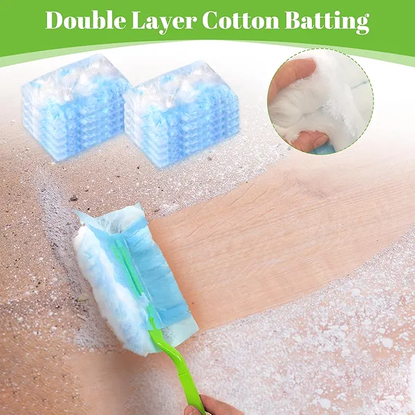 Duster Refills with Duster Refills,10 Count 180 Heavy Duty Dusters Refills,Multi Surface Heavy Duty Feather Dusters Kit for Cleaning Kitchens,Bedrooms,Bathrooms,Studies,Cars