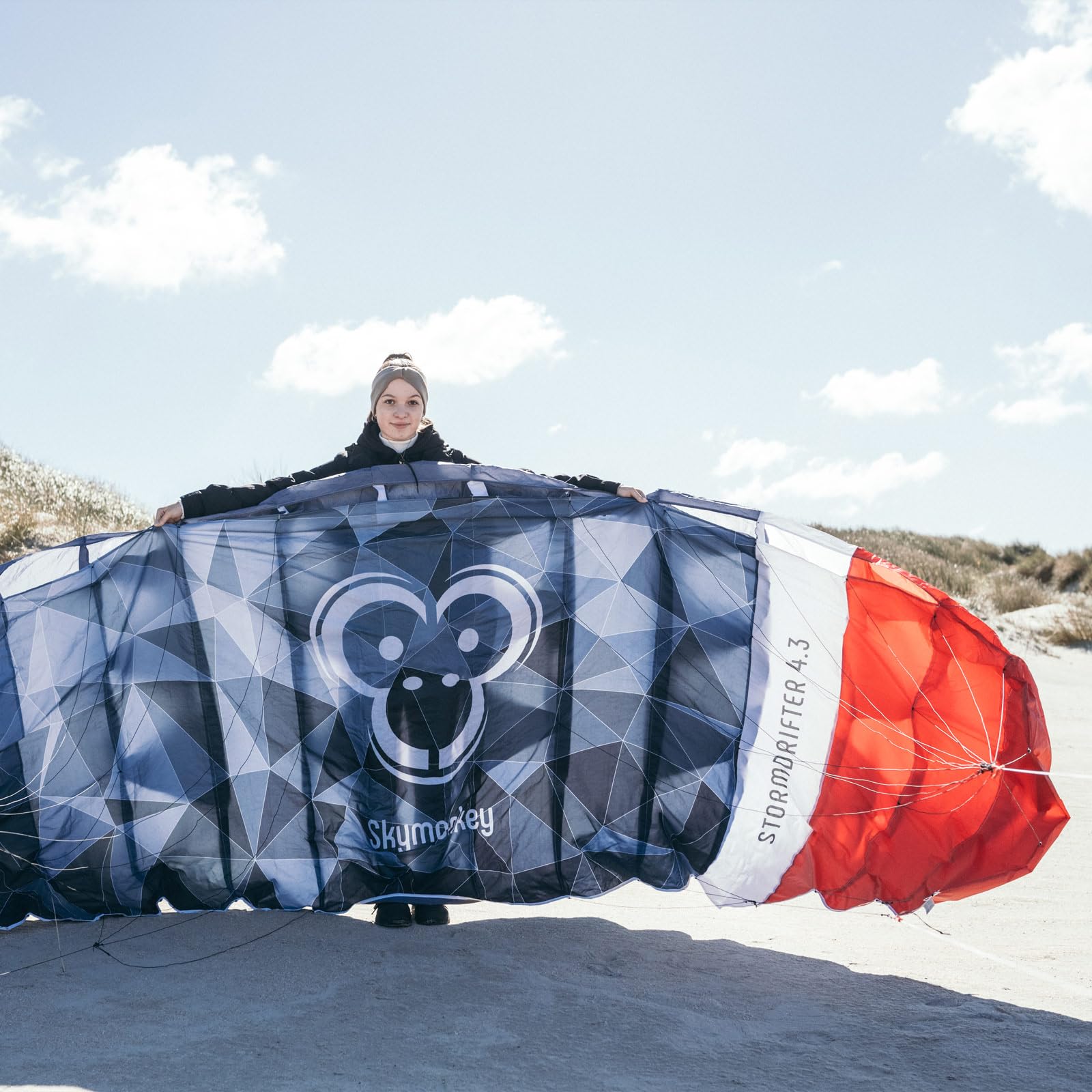 Skymonkey Stormdrifter, Estera de dirección de 4 líneas, «Ready to Fly» - Diferentes tamaños - Envergadura de 230 cm, 330 cm, 430 cm