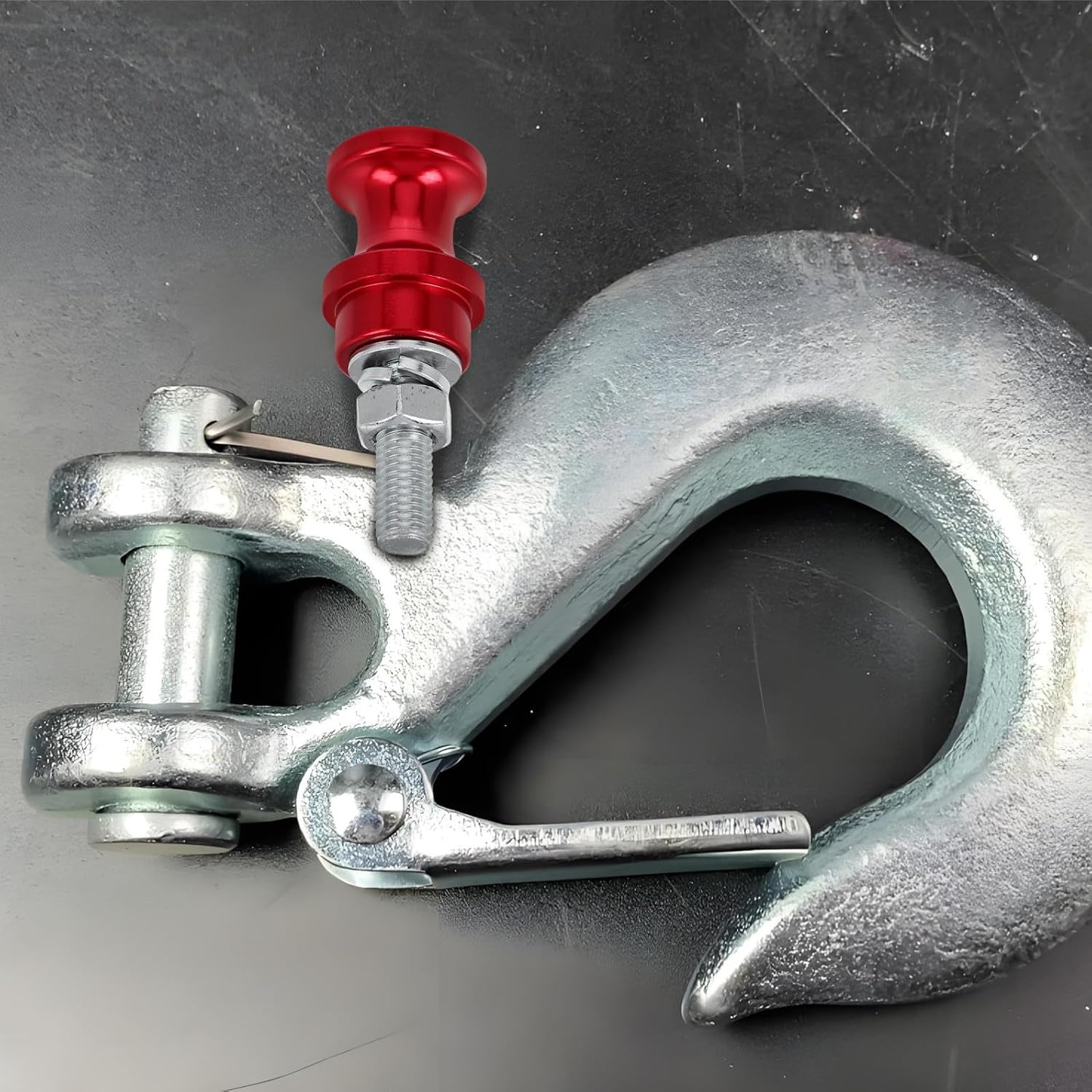 ORFOFE Winch Hook Alignment Tool with M10 Steel Bolt for Half-Linked Winch Hooks Compatible with Hawse Fairlead Heavy-Duty Off-Road Towing Accessories