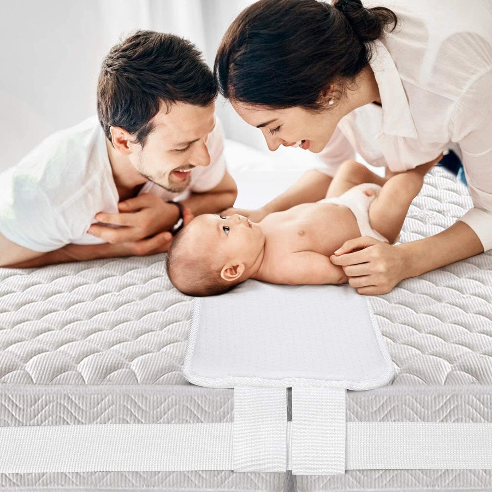 Kit de conion Bed Bridge Twin King - Conector de colchón con correa - Relleno extra y - Conector de cama ajustable y cómodo - Bolsa de almacenamiento incluida