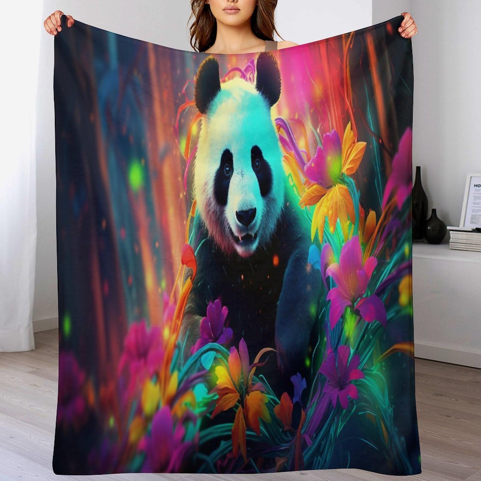 Couverture Panda plaid chaud en flannel douce pour des nuits paisibles