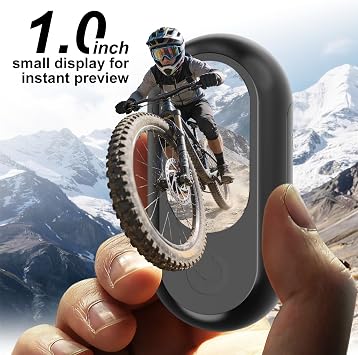 Mini Body Camera 1080P, Mini Action Camera withScreen & 32GB Memory Card, Thumb Pov Camera forCycling, Helmet, Pets & Vlogging